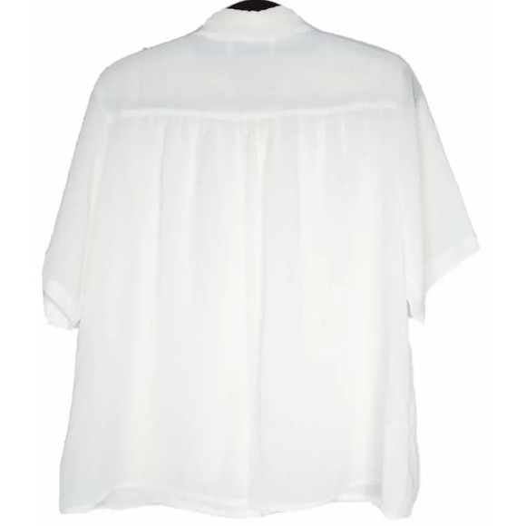 LABLOUSE SHEER BLOUSE - WHITE - Picture 2 of 4